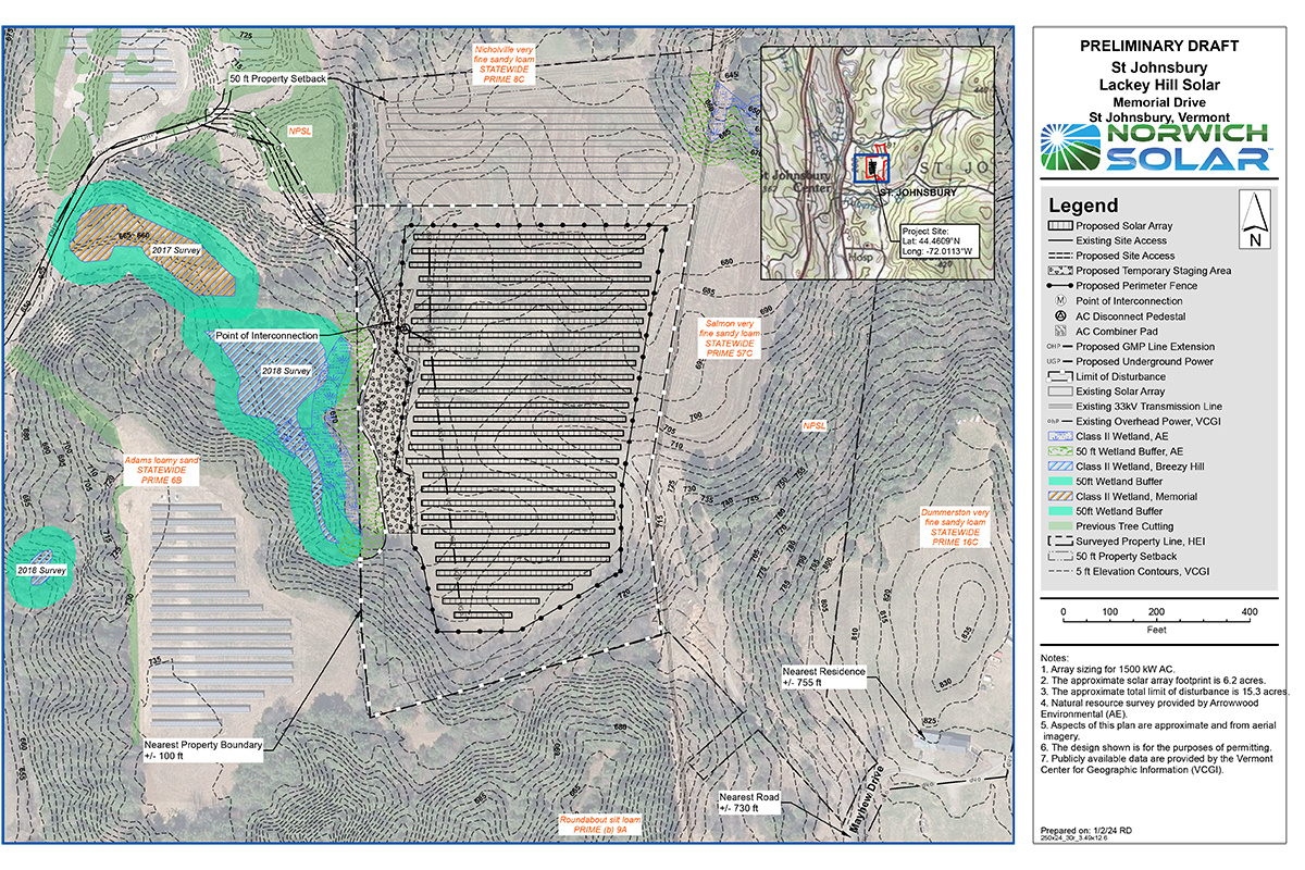 20240102 St Johnsbury Lackey Hill Solar 1500 Preliminary Site Plan_11x17