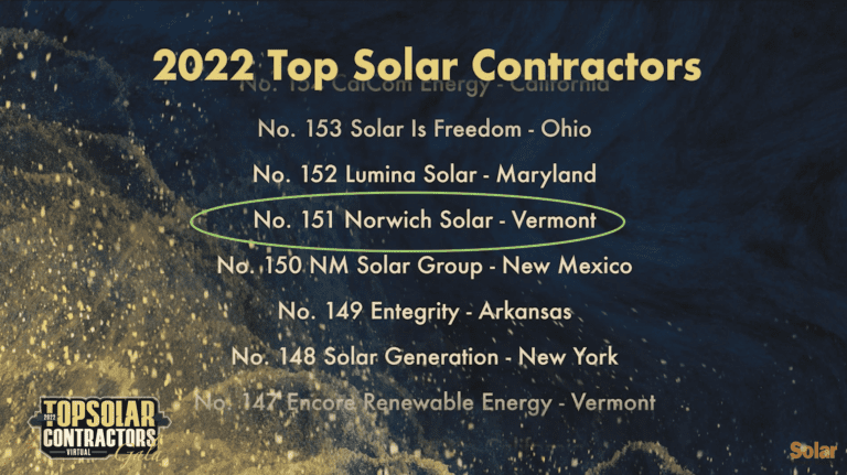 Norwich Solar Ranked As One of the Top Solar Contractors in the US by Solar Power World Magazine